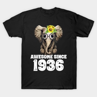 Awesome since 1936 84 Years Old Bday Gift 84th Birthday T-Shirt